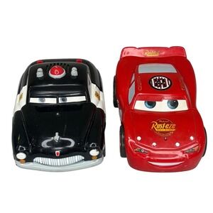 Vtg Mattel Disney Pixar Cars Lightning McQueen Sheriff Talking Toys Shake N Go
